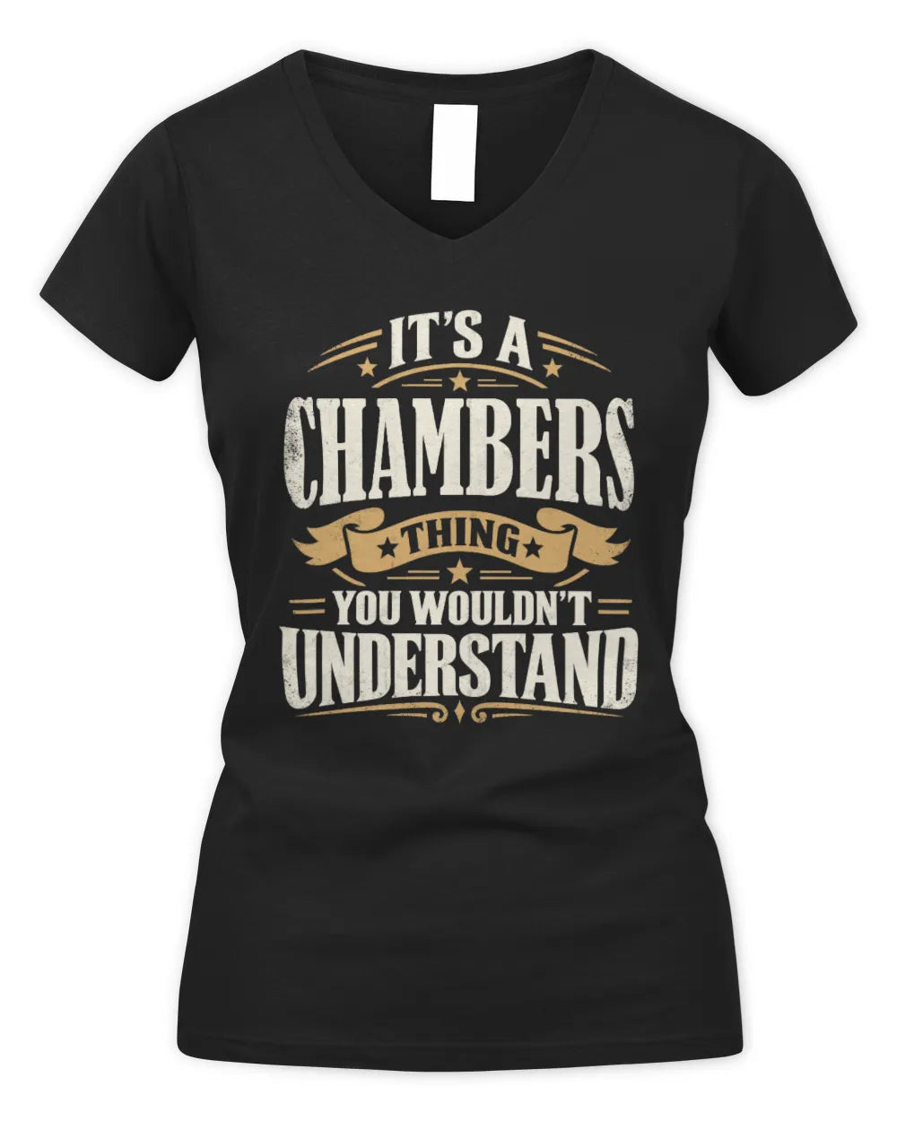 CHAMBERS P08 TH51 - Personalized “It’s a/an [NAME] Thing – You Wouldn’t Understand” Shirt - Women's V-Neck T-Shirt - Black