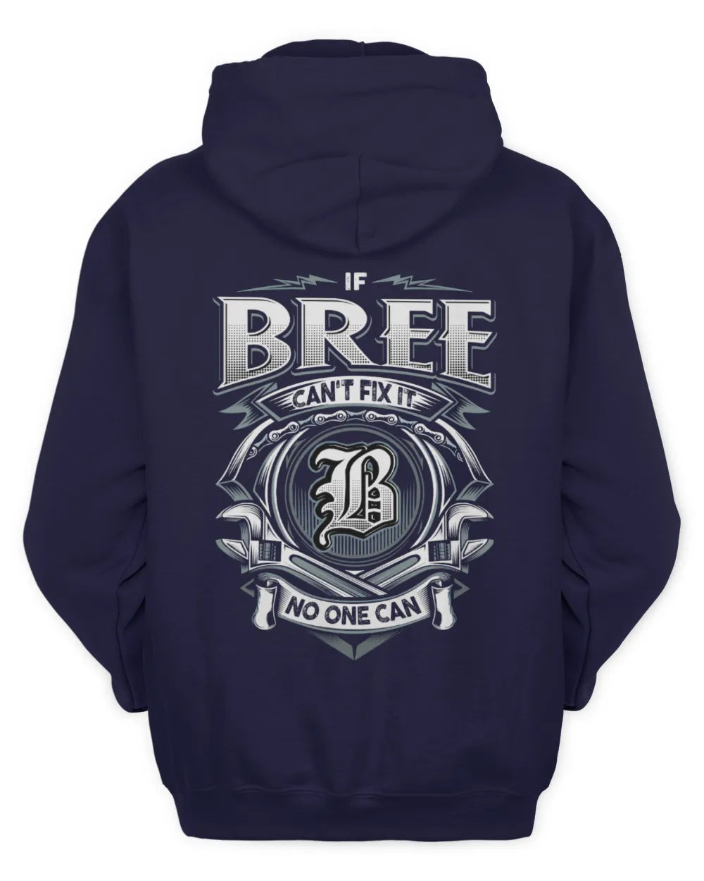 BREE AP81-K4-626 - Personalized Ahmed Quote Apparel “If Ahmed Can't Fix It, No One Can” - Unisex Hoodie - Navy
