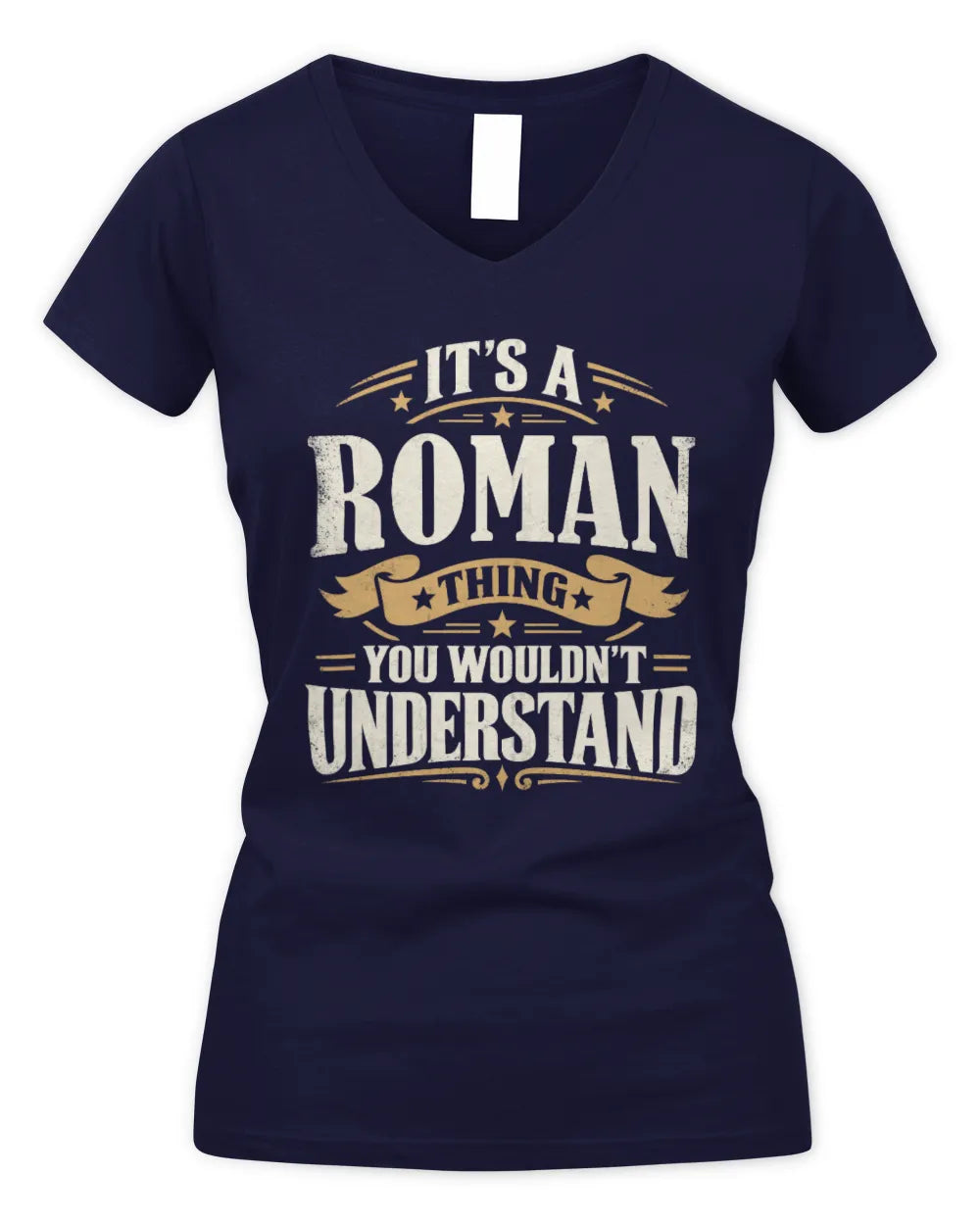 ROMAN P08 TH51 - Personalized “It’s a/an [NAME] Thing – You Wouldn’t Understand” Shirt - Women's V-Neck T-Shirt - Navy