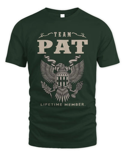PAT TP06-K82 – Personalized Classic Style Apparel “Team NAME Lifetime Member” - Unisex Standard T-Shirt - Forest Green