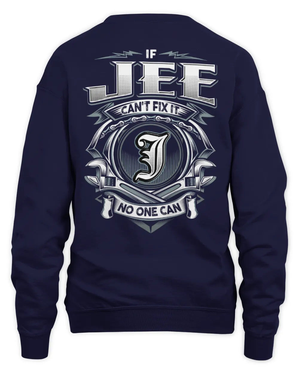 JEE AP81-K4-626 - Personalized Ahmed Quote Apparel “If Ahmed Can't Fix It, No One Can” - Unisex Sweatshirt - Navy