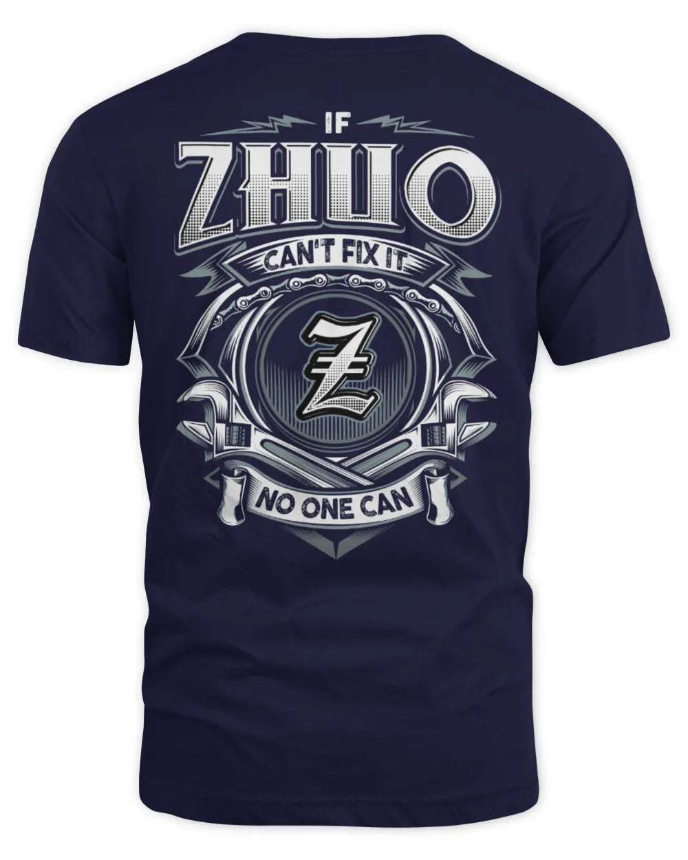 ZHUO AP81-K4-626 - Personalized Ahmed Quote Apparel “If Ahmed Can't Fix It, No One Can” - Unisex Standard T-Shirt - Navy
