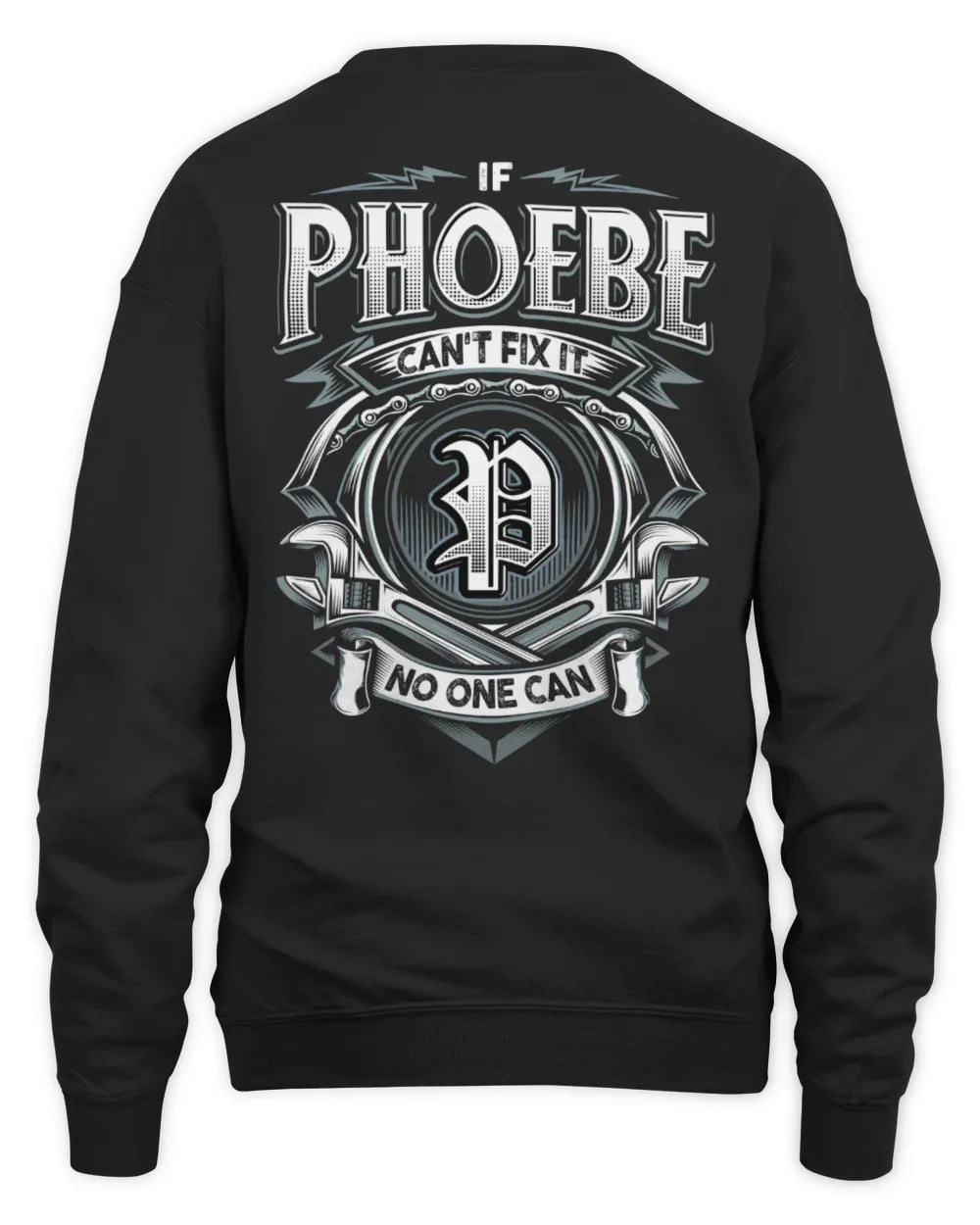 PHOEBE AP81-K4-626 - Personalized Ahmed Quote Apparel “If Ahmed Can't Fix It, No One Can” - Unisex Sweatshirt - Black