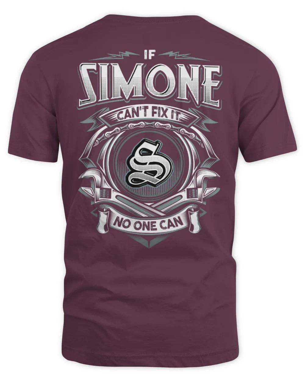 SIMONE AP81-K4-626 - Personalized Ahmed Quote Apparel “If Ahmed Can't Fix It, No One Can” - Unisex Standard T-Shirt - Maroon