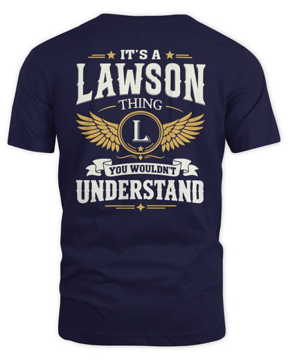 LAWSON KT06-M008 It’s a [NAME] Thing – You Wouldn’t Understand | Personalized Vintage T-Shirt - Unisex Standard T-Shirt - Navy