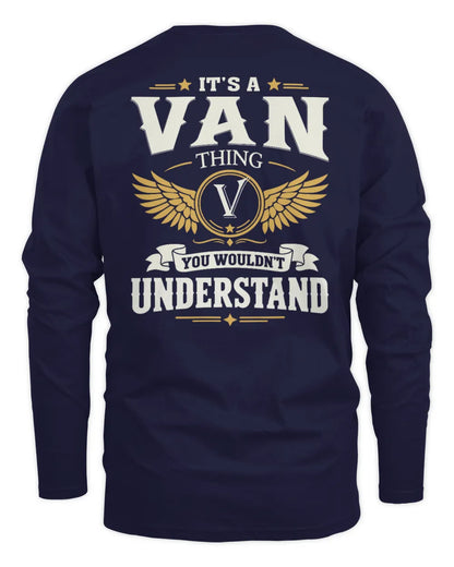 VAN KT06-M008 It’s a [NAME] Thing – You Wouldn’t Understand | Personalized Vintage T-Shirt - Men's Long Sleeved T-Shirt - Navy