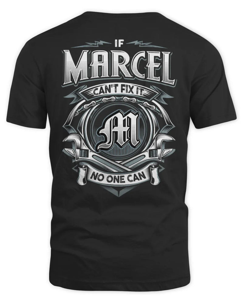 MARCEL AP81-K4-626 - Personalized Ahmed Quote Apparel “If Ahmed Can't Fix It, No One Can” - Unisex Standard T-Shirt - Black