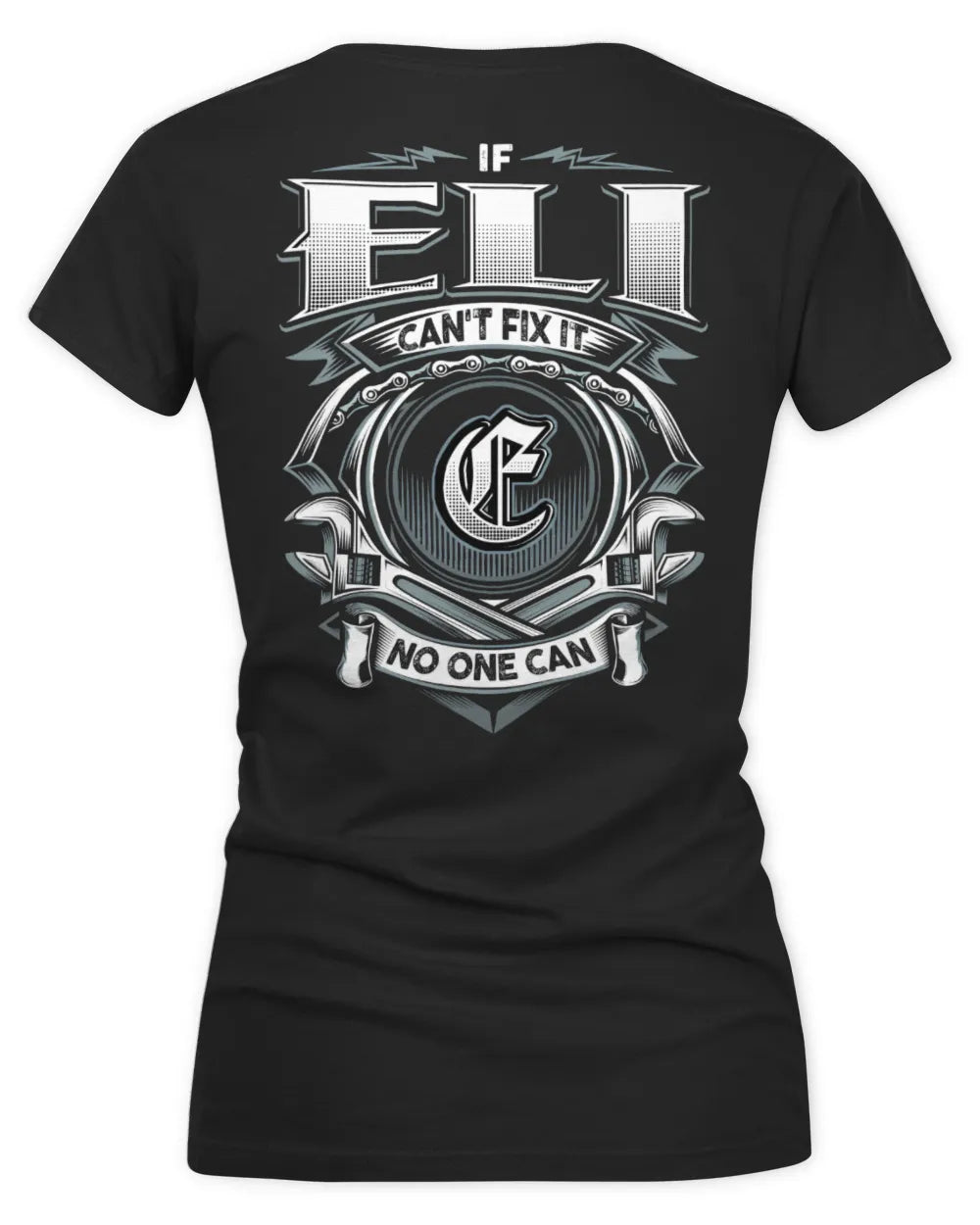 ELI AP81-K4-626 - Personalized Ahmed Quote Apparel “If Ahmed Can't Fix It, No One Can” - Women's V-Neck T-Shirt - Black
