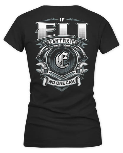 ELI AP81-K4-626 - Personalized Ahmed Quote Apparel “If Ahmed Can't Fix It, No One Can” - Women's V-Neck T-Shirt - Black