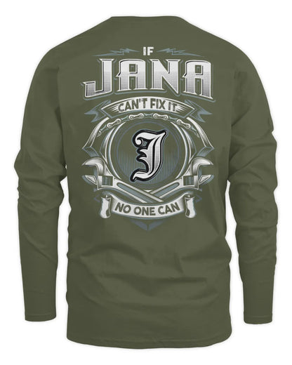 JANA AP81-K4-626 - Personalized Ahmed Quote Apparel “If Ahmed Can't Fix It, No One Can” - Men's Long Sleeved T-Shirt - Military Green