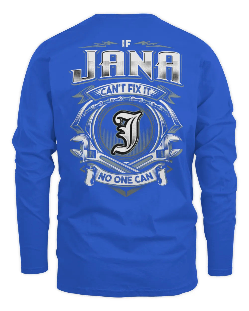 JANA AP81-K4-626 - Personalized Ahmed Quote Apparel “If Ahmed Can't Fix It, No One Can” - Men's Long Sleeved T-Shirt - Royal