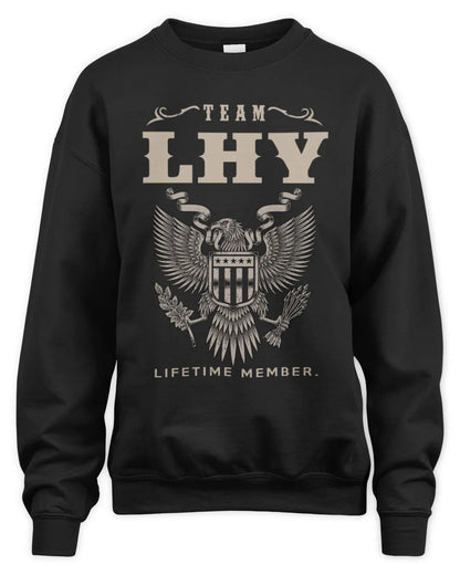 LHY TP06-K82 – Personalized Classic Style Apparel “Team NAME Lifetime Member” - Unisex Sweatshirt - Black