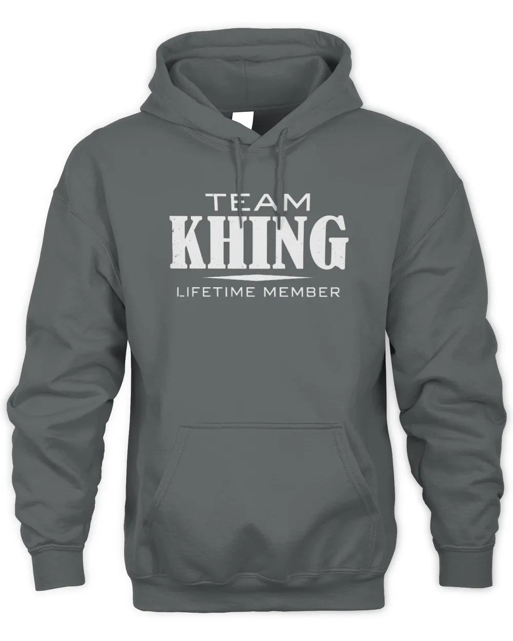 KHING BL62-K4-128 - Personalized “Team NAME Lifetime Member” - Unisex Hoodie - Charcoal