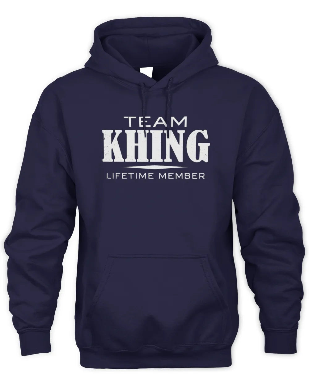 KHING BL62-K4-128 - Personalized “Team NAME Lifetime Member” - Unisex Hoodie - Navy