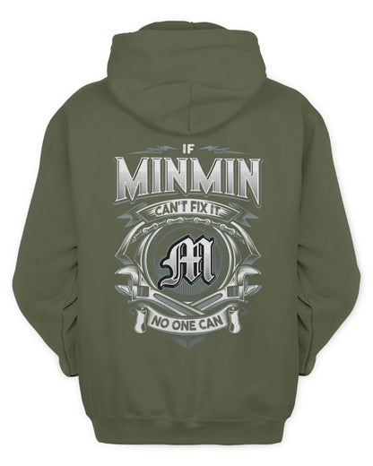 MINMIN AP81-K4-626 - Personalized Ahmed Quote Apparel “If Ahmed Can't Fix It, No One Can” - Unisex Hoodie - Military Green