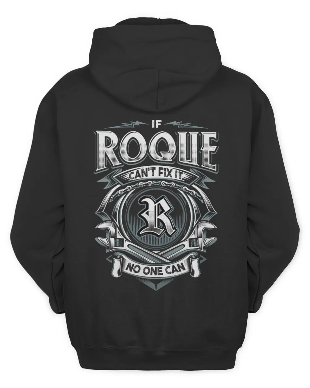 ROQUE AP81-K4-626 - Personalized Ahmed Quote Apparel “If Ahmed Can't Fix It, No One Can” - Unisex Hoodie - Black