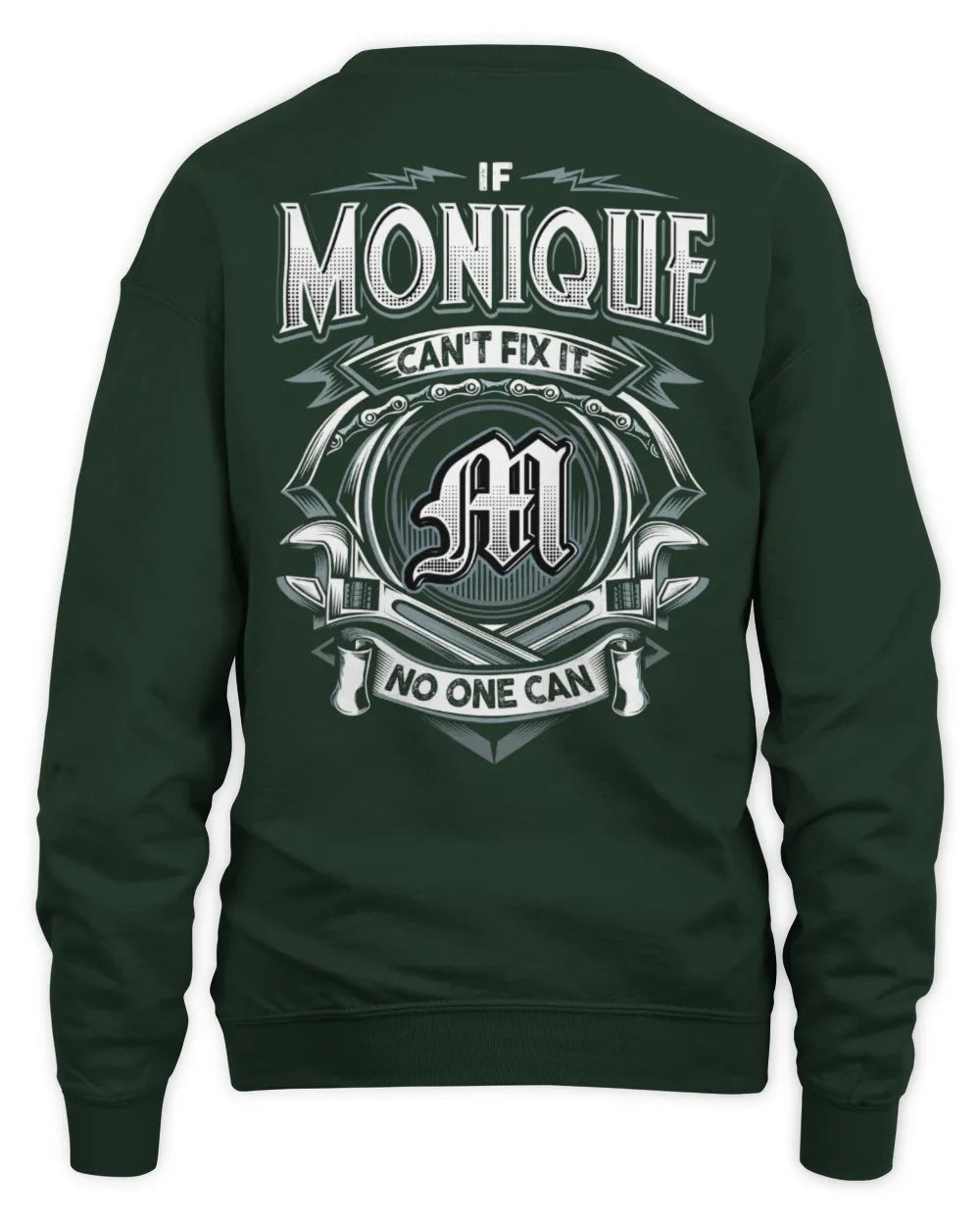MONIQUE AP81-K4-626 - Personalized Ahmed Quote Apparel “If Ahmed Can't Fix It, No One Can” - Unisex Sweatshirt - Forest Green