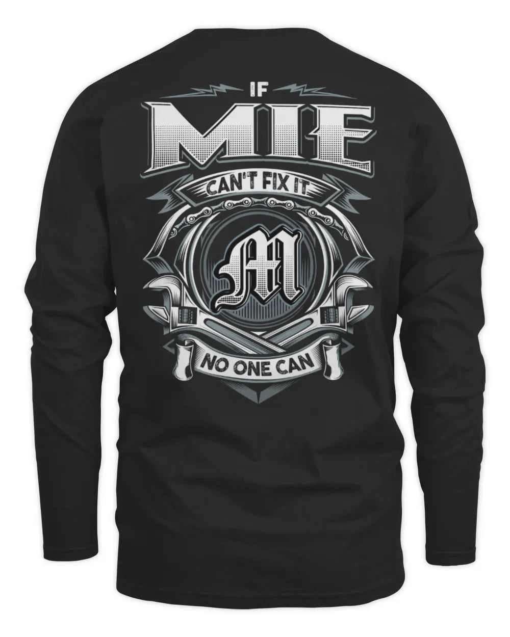 MIE AP81-K4-626 - Personalized Ahmed Quote Apparel “If Ahmed Can't Fix It, No One Can” - Men's Long Sleeved T-Shirt - Black