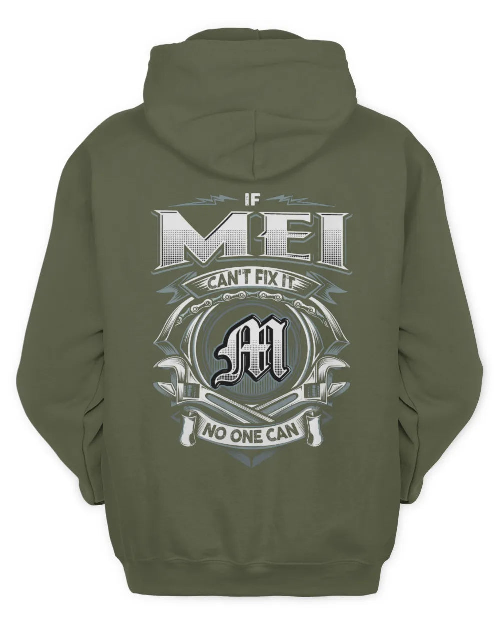 MEI AP81-K4-626 - Personalized Ahmed Quote Apparel “If Ahmed Can't Fix It, No One Can” - Unisex Hoodie - Military Green