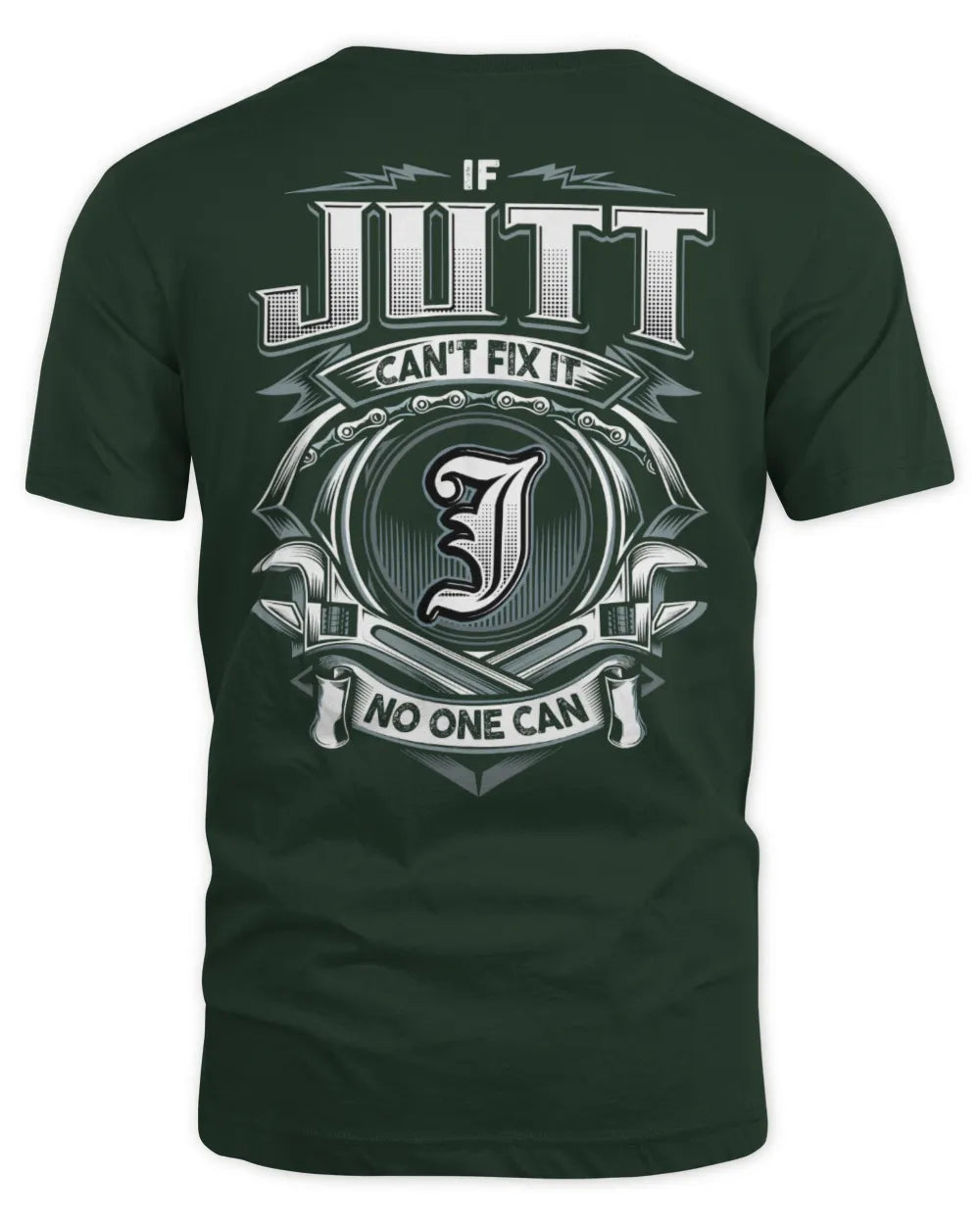 JUTT AP81-K4-626 - Personalized Ahmed Quote Apparel “If Ahmed Can't Fix It, No One Can” - Unisex Standard T-Shirt - Forest Green