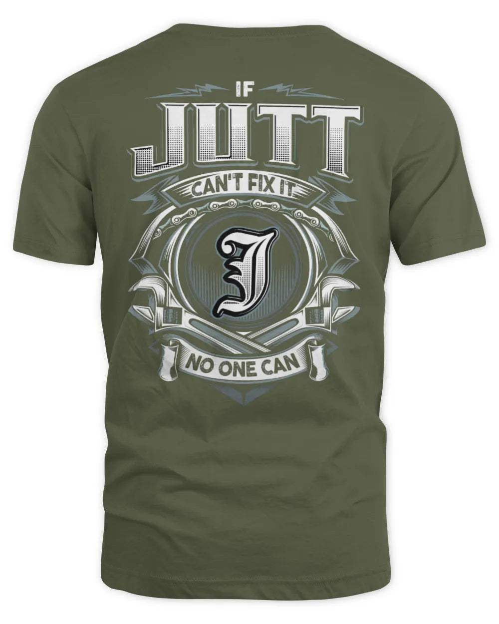 JUTT AP81-K4-626 - Personalized Ahmed Quote Apparel “If Ahmed Can't Fix It, No One Can” - Unisex Standard T-Shirt - Military Green