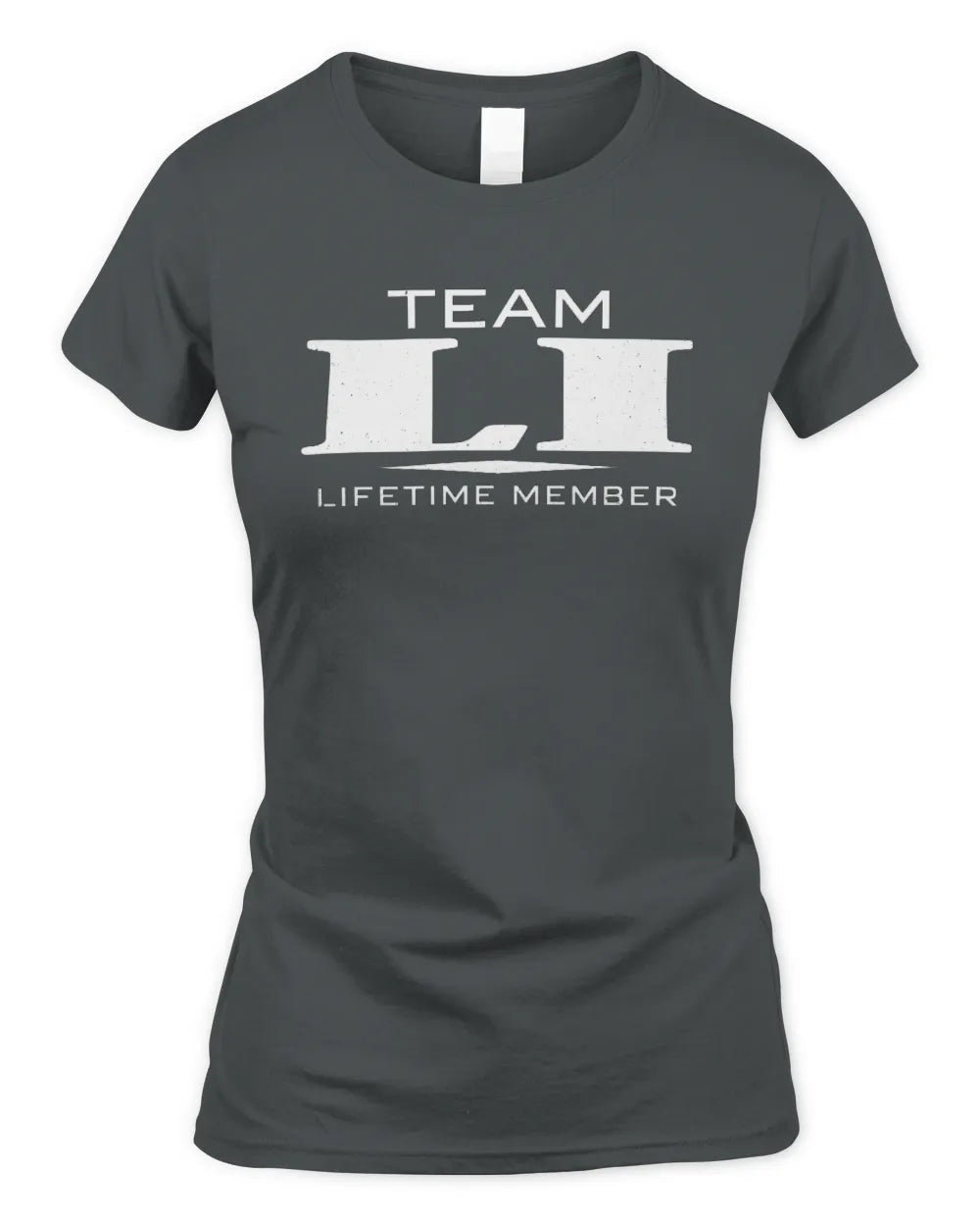 LI BL62-K4-128 - Personalized “Team NAME Lifetime Member” - Women's Standard T-Shirt - Charcoal