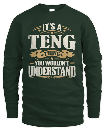 TENG P08 TH51 - Personalized “It’s a/an [NAME] Thing – You Wouldn’t Understand” Shirt - Men's Long Sleeved T-Shirt - Forest Green