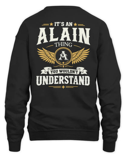 ALAIN KT06-M008 It’s a [NAME] Thing – You Wouldn’t Understand | Personalized Vintage T-Shirt - Unisex Sweatshirt - Black
