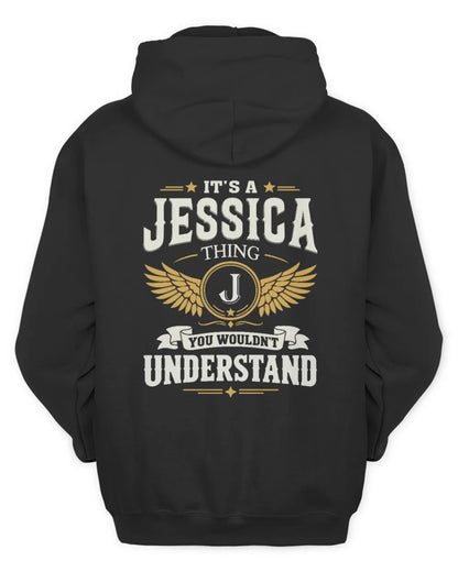 JESSICA KT06-M008 It’s a [NAME] Thing – You Wouldn’t Understand | Personalized Vintage T-Shirt - Unisex Hoodie - Black