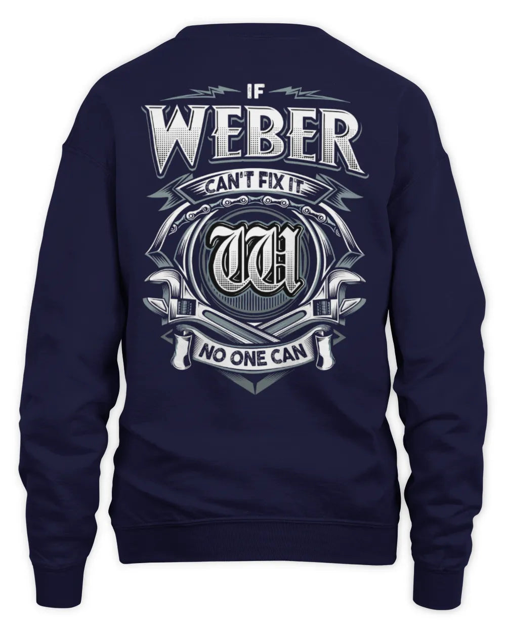 WEBER AP81-K4-626 - Personalized Ahmed Quote Apparel “If Ahmed Can't Fix It, No One Can” - Unisex Sweatshirt - Navy