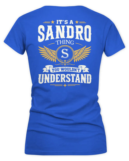 SANDRO KT06-M008 It’s a [NAME] Thing – You Wouldn’t Understand | Personalized Vintage T-Shirt - Women's V-Neck T-Shirt - Royal