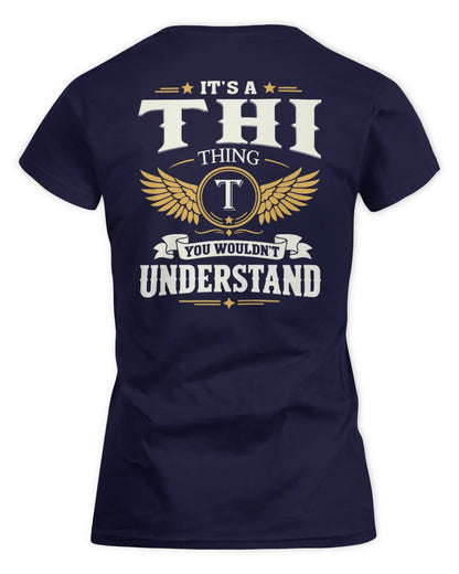 THI KT06-M008 It’s a [NAME] Thing – You Wouldn’t Understand | Personalized Vintage T-Shirt - Women's Standard T-Shirt - Navy
