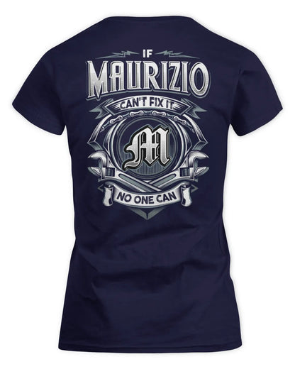 MAURIZIO AP81-K4-626 - Personalized Ahmed Quote Apparel “If Ahmed Can't Fix It, No One Can” - Women's Standard T-Shirt - Navy