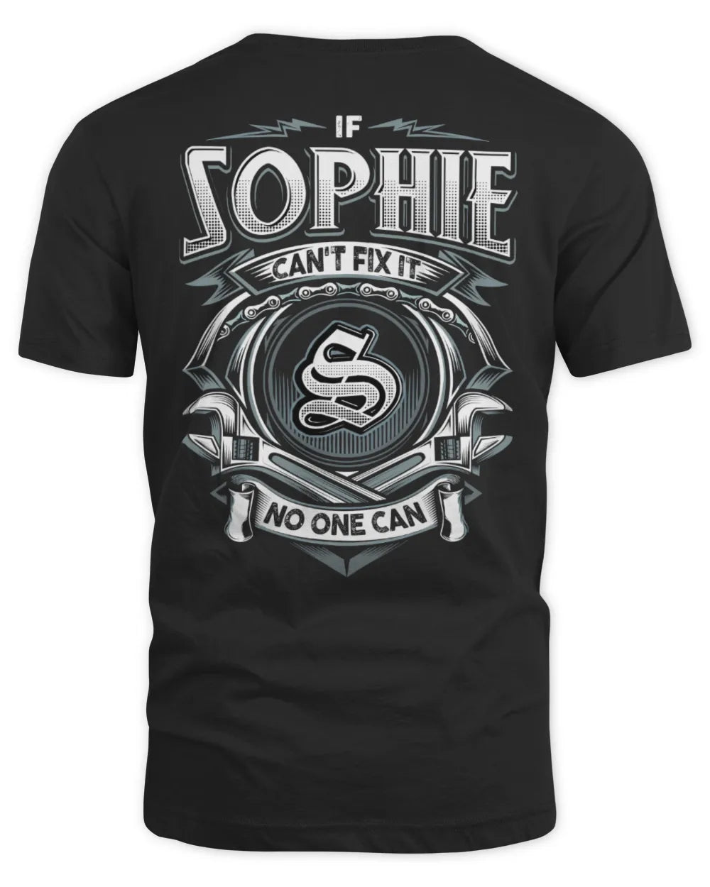 SOPHIE AP81-K4-626 - Personalized Ahmed Quote Apparel “If Ahmed Can't Fix It, No One Can” - Unisex Standard T-Shirt - Black
