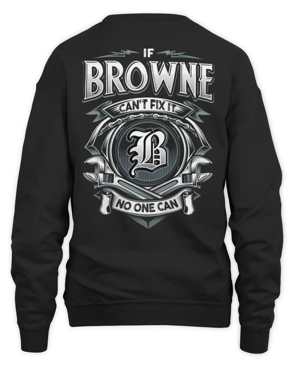 BROWNE AP81-K4-626 - Personalized Ahmed Quote Apparel “If Ahmed Can't Fix It, No One Can” - Unisex Sweatshirt - Black
