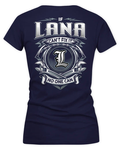 LANA AP81-K4-626 - Personalized Ahmed Quote Apparel “If Ahmed Can't Fix It, No One Can” - Women's V-Neck T-Shirt - Navy