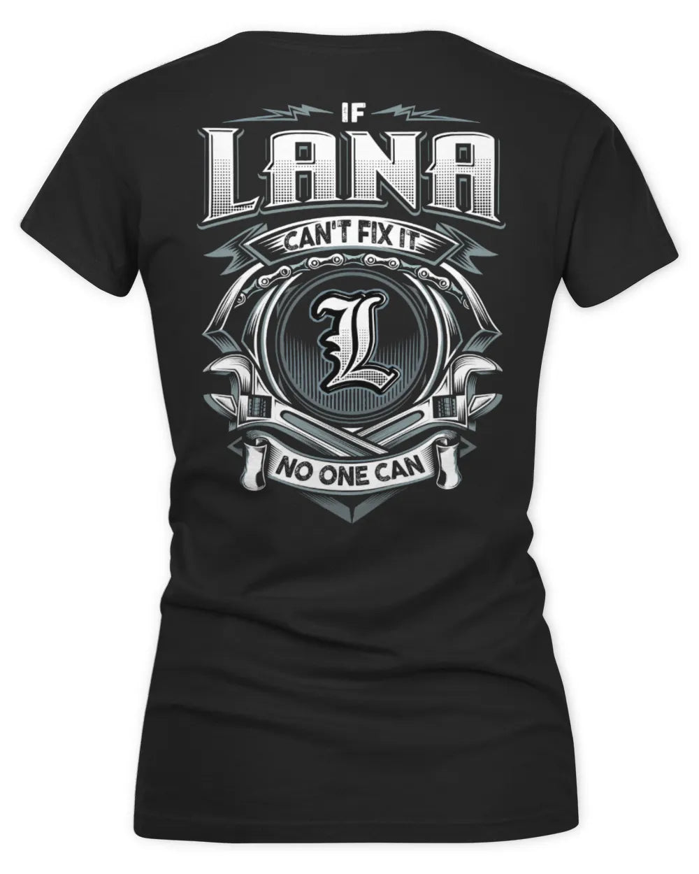 LANA AP81-K4-626 - Personalized Ahmed Quote Apparel “If Ahmed Can't Fix It, No One Can” - Women's V-Neck T-Shirt - Black