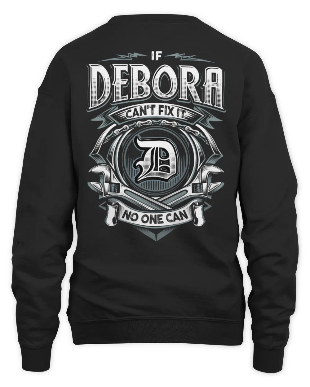 DEBORA AP81-K4-626 - Personalized Ahmed Quote Apparel “If Ahmed Can't Fix It, No One Can” - Unisex Sweatshirt - Black