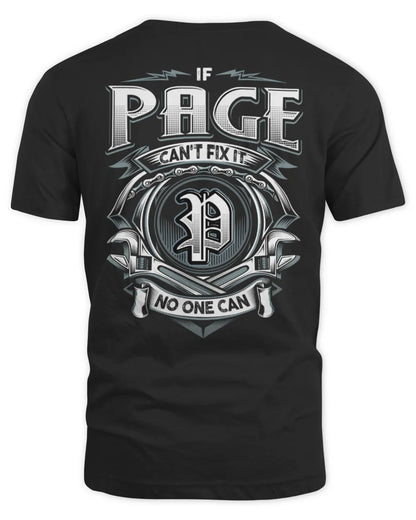 PAGE AP81-K4-626 - Personalized Ahmed Quote Apparel “If Ahmed Can't Fix It, No One Can” - Unisex Standard T-Shirt - Black
