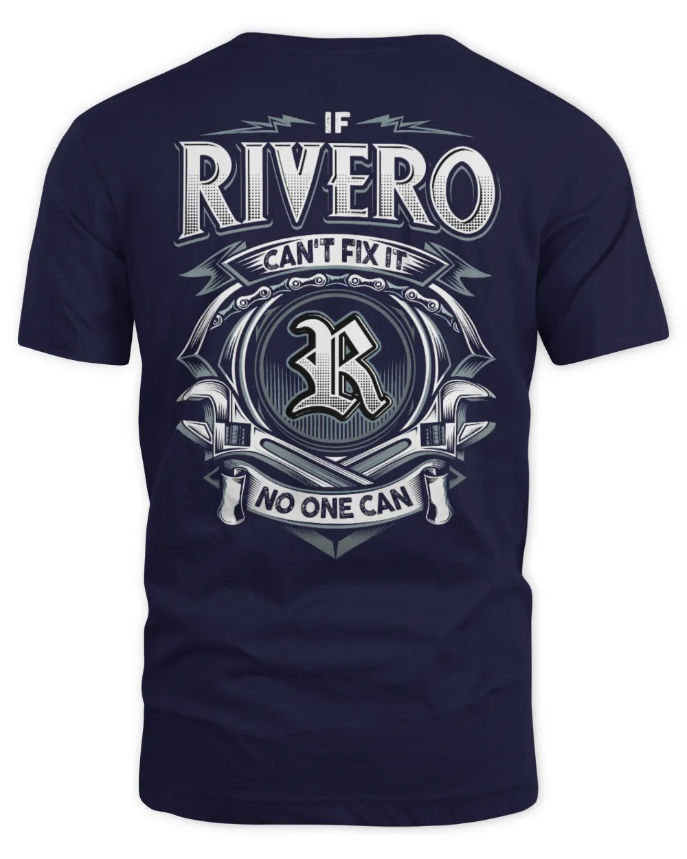 RIVERO AP81-K4-626 - Personalized Ahmed Quote Apparel “If Ahmed Can't Fix It, No One Can” - Unisex Standard T-Shirt - Navy