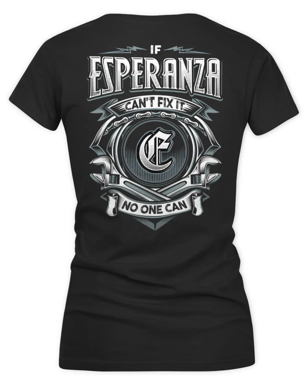 ESPERANZA AP81-K4-626 - Personalized Ahmed Quote Apparel “If Ahmed Can't Fix It, No One Can” - Women's V-Neck T-Shirt - Black