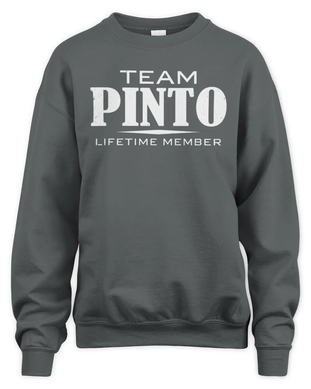 PINTO BL62-K4-128 - Personalized “Team NAME Lifetime Member” - Unisex Sweatshirt - Charcoal