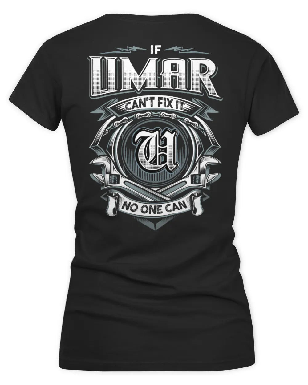 UMAR AP81-K4-626 - Personalized Ahmed Quote Apparel “If Ahmed Can't Fix It, No One Can” - Women's V-Neck T-Shirt - Black