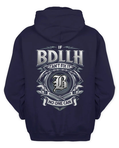 BDLLH AP81-K4-626 - Personalized Ahmed Quote Apparel “If Ahmed Can't Fix It, No One Can” - Unisex Hoodie - Navy