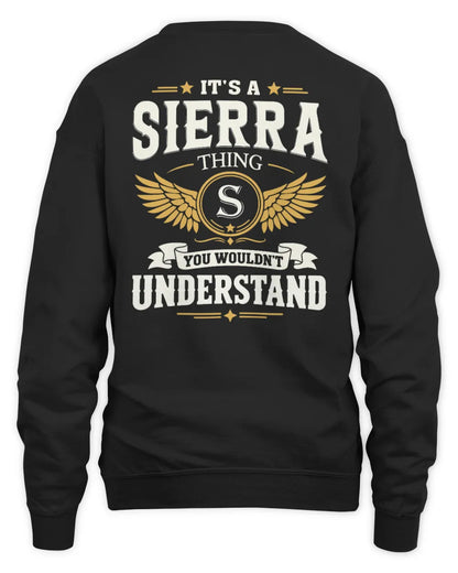 SIERRA KT06-M008 It’s a [NAME] Thing – You Wouldn’t Understand | Personalized Vintage T-Shirt - Unisex Sweatshirt - Black