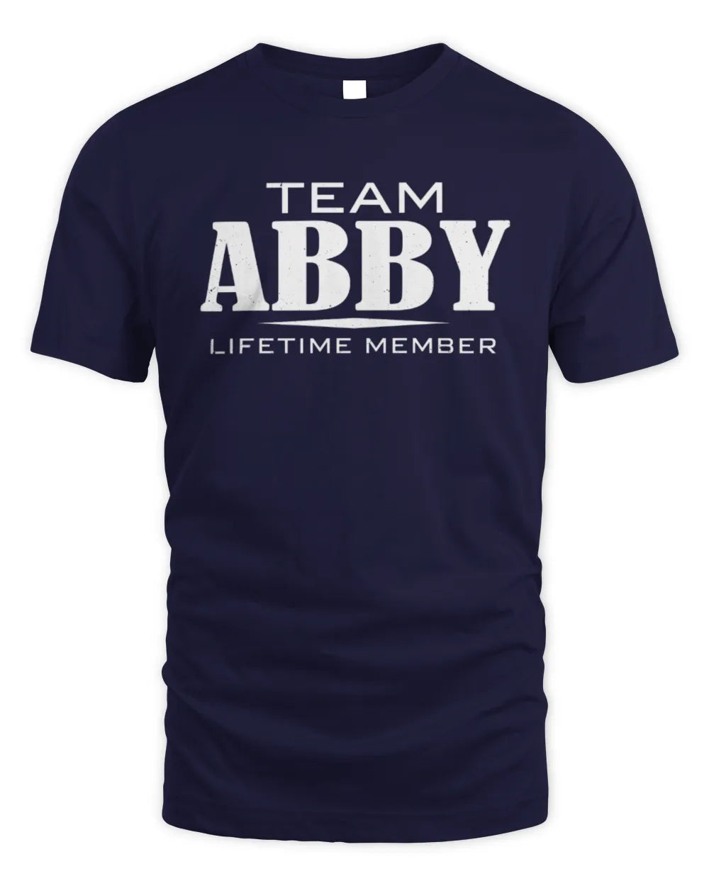 ABBY BL62-K4-128 - Personalized “Team NAME Lifetime Member” - Unisex Standard T-Shirt - Navy