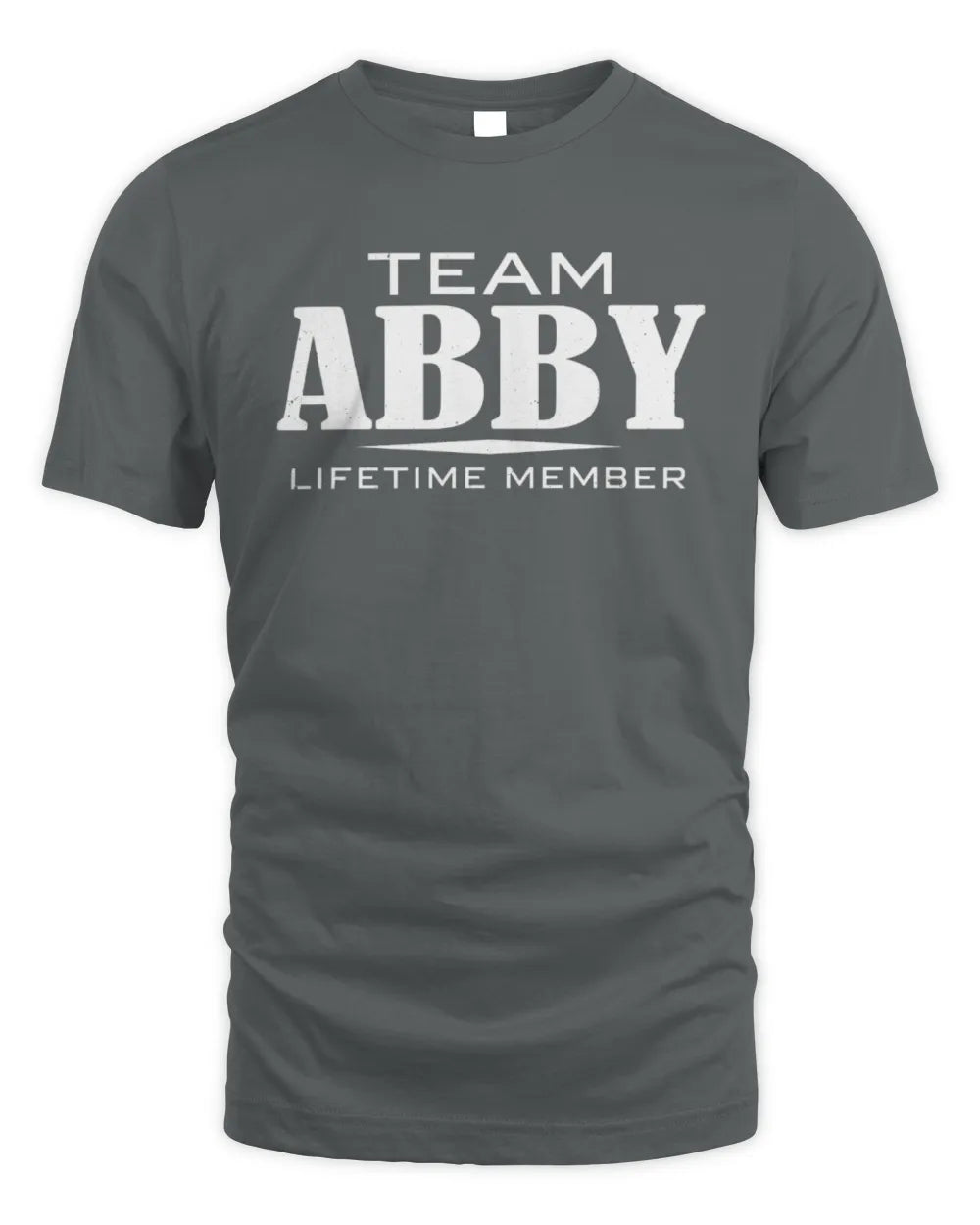 ABBY BL62-K4-128 - Personalized “Team NAME Lifetime Member” - Unisex Standard T-Shirt - Charcoal