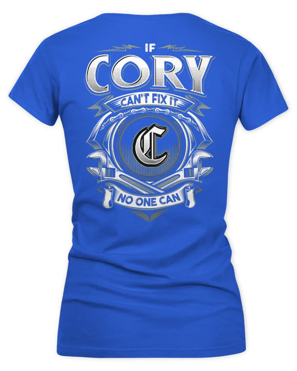 CORY AP81-K4-626 - Personalized Ahmed Quote Apparel “If Ahmed Can't Fix It, No One Can” - Women's V-Neck T-Shirt - Royal