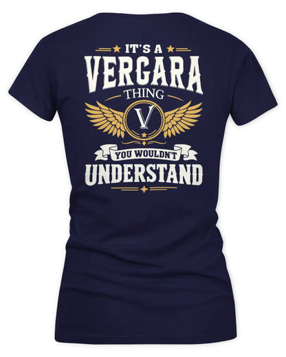 VERGARA KT06-M008 It’s a [NAME] Thing – You Wouldn’t Understand | Personalized Vintage T-Shirt - Women's V-Neck T-Shirt - Navy