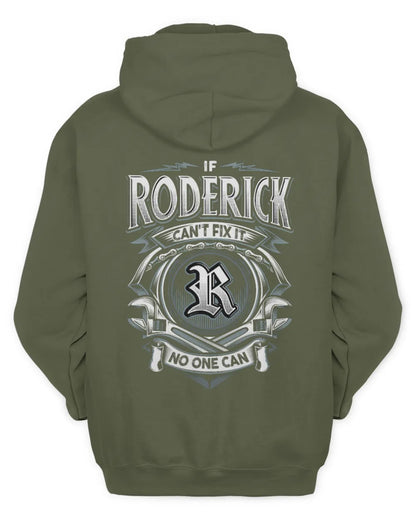 RODERICK AP81-K4-626 - Personalized Ahmed Quote Apparel “If Ahmed Can't Fix It, No One Can” - Unisex Hoodie - Military Green